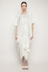 Nabila Kaftan Dress in Off White