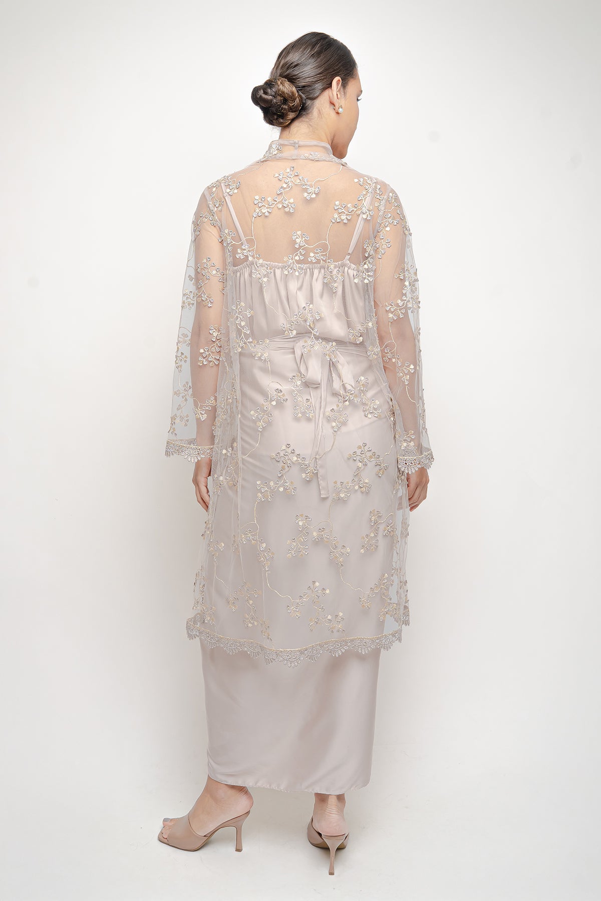 Raina Kebaya Top in Nude Pink