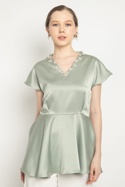 Siena Top in Sage Green