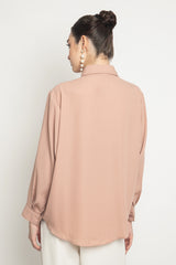 Peony Shirt in Taupe Peach