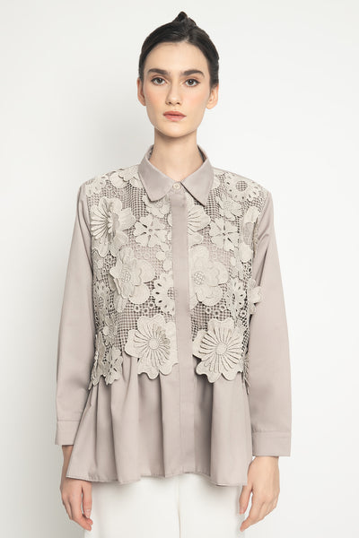 Blooming Shirt in Taupe Grey