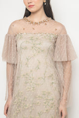 Delilah Dress in Cream Sage
