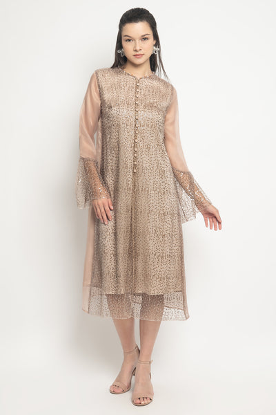 Kaila Dress in Taupe