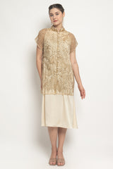 Marfa Dress in Light Gold