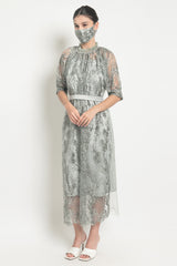 Olivia Dress in Sage Gray