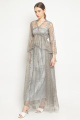 Yelena Dress in Silver Gray