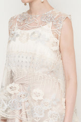 Ava Top in Ivory Silver