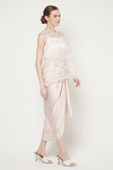 Ava Top in Ivory Silver