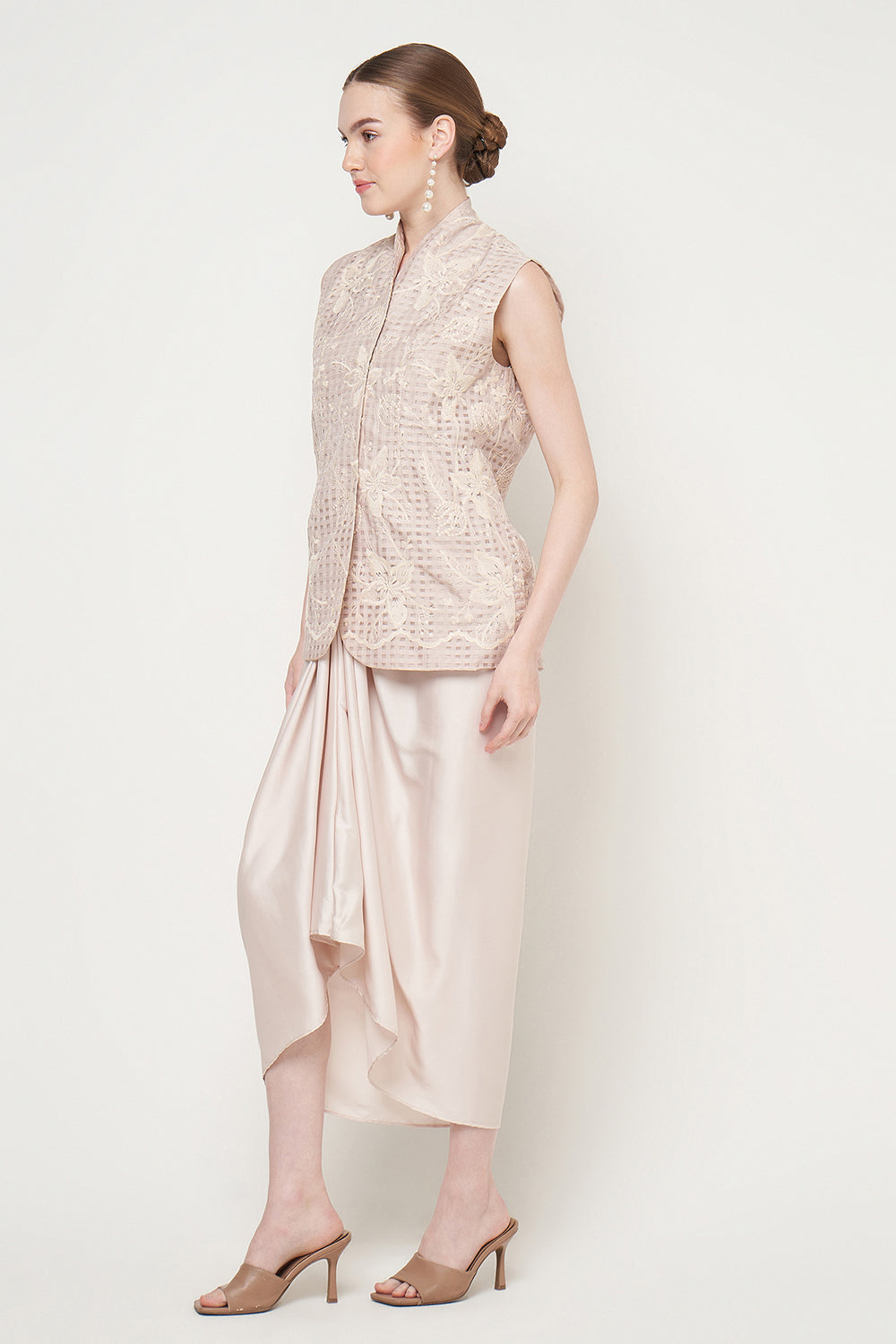 Lunnette Kimono Top in Nude