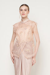 Amelie Top in Flower Peach Pink