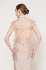 Amelie Top in Flower Peach Pink