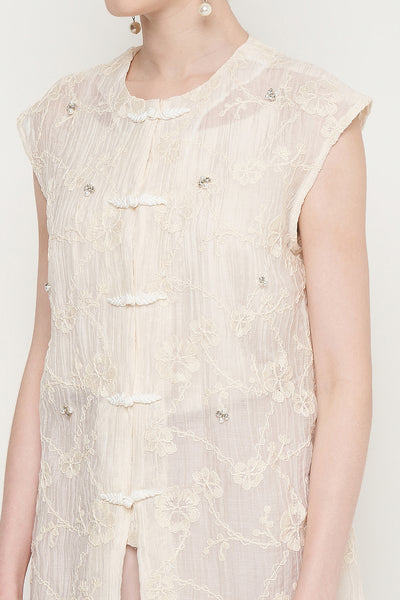 Odette Blouse Shanghai in Beige