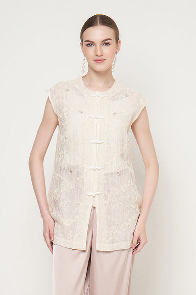 Odette Blouse Shanghai in Beige