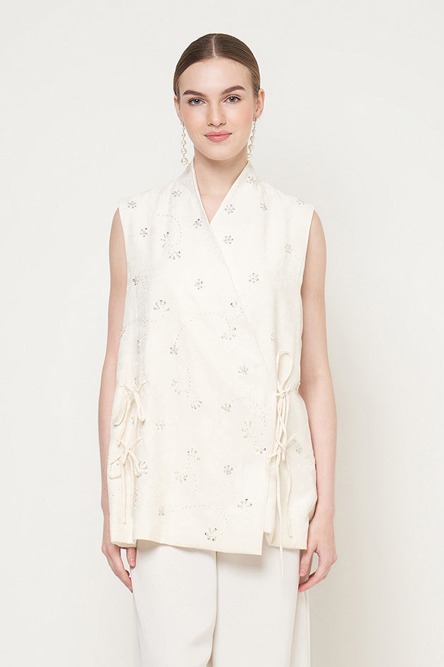 Margaux Top in Broken White
