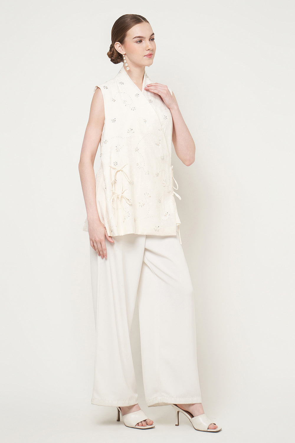 Margaux Top in Broken White