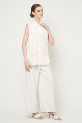 Margaux Top in Broken White
