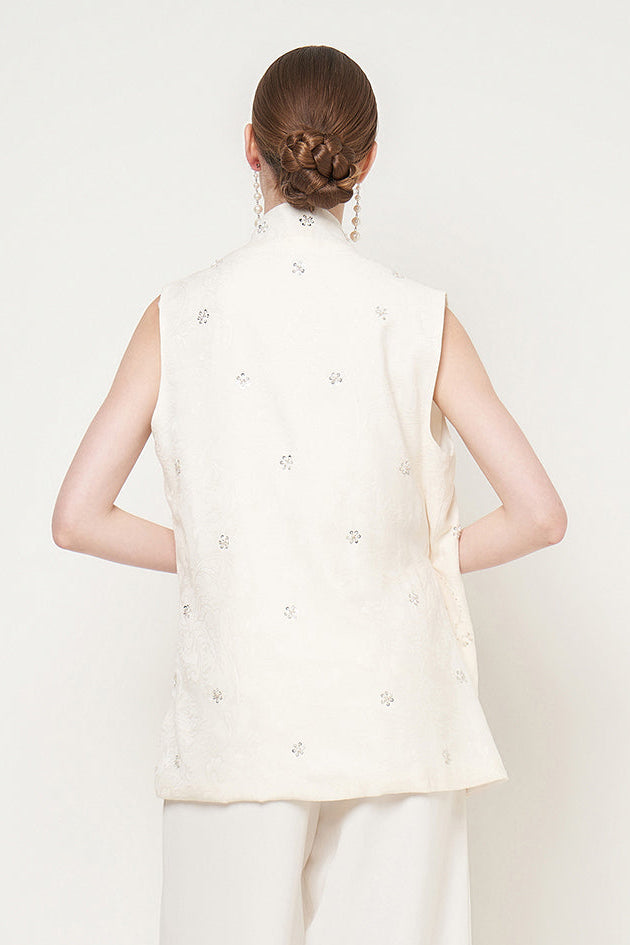 Margaux Top in Broken White