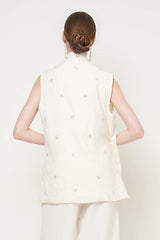 Margaux Top in Broken White