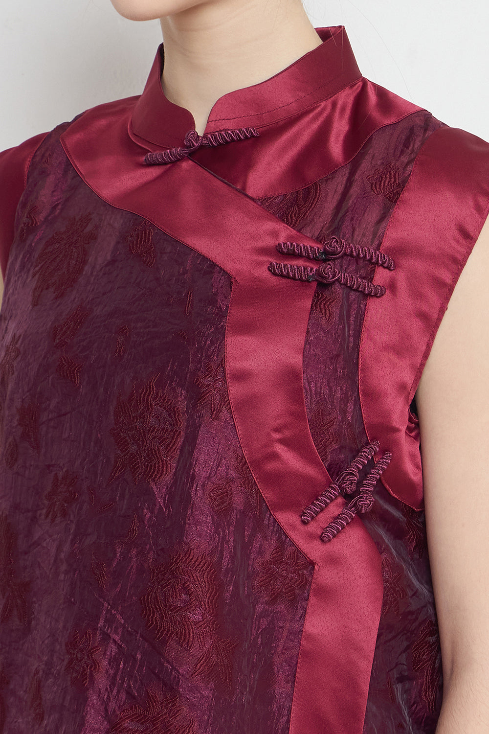 Kora Top in Burgundy