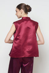 Kora Top in Burgundy