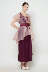 Kayle Outer Top in Nude Burgundy