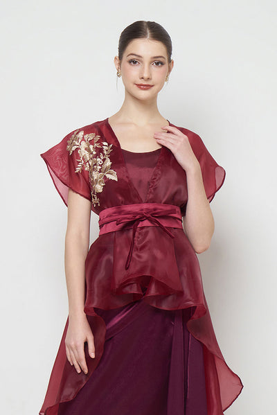 Kayle Outer Top in Deep Red