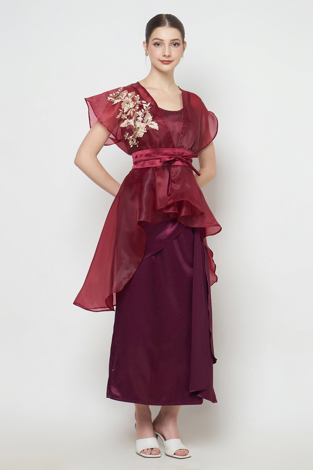 Kayle Outer Top in Deep Red