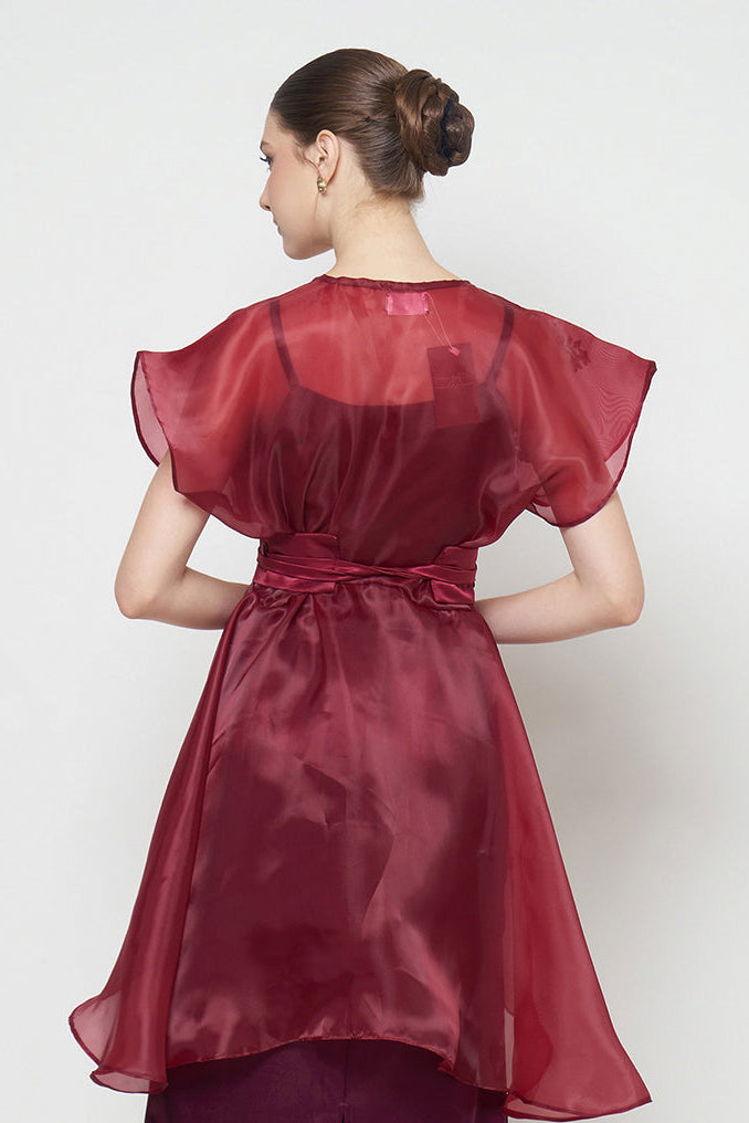 Kayle Outer Top in Deep Red