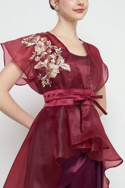 Kayle Outer Top in Deep Red