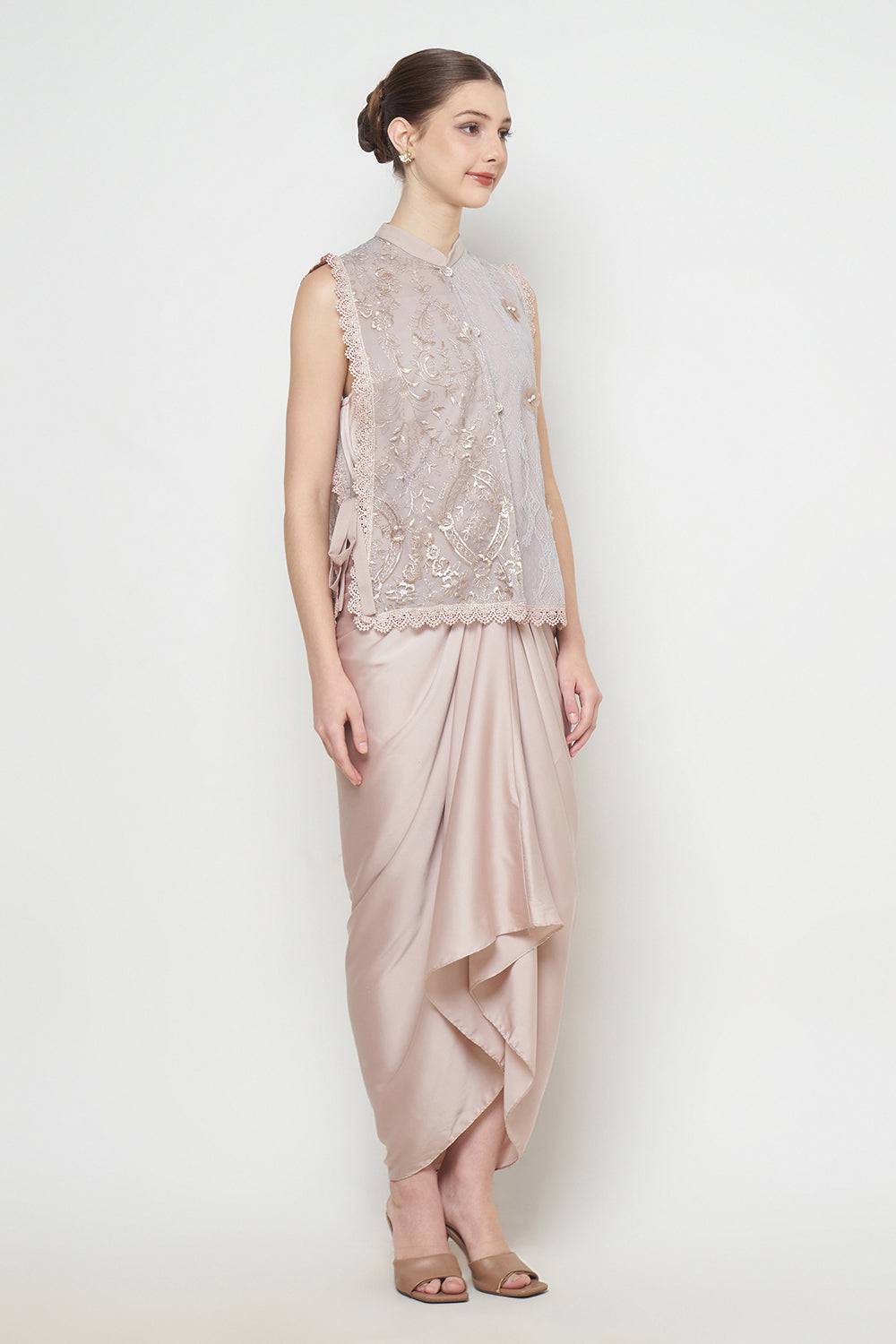 Aife Top in Marble Blue