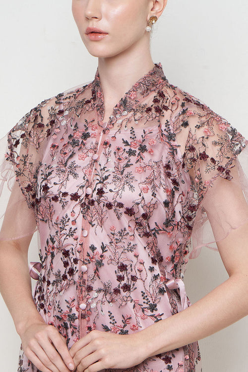 Fiona Dress in Coral