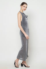 Sicily Dress in Silver