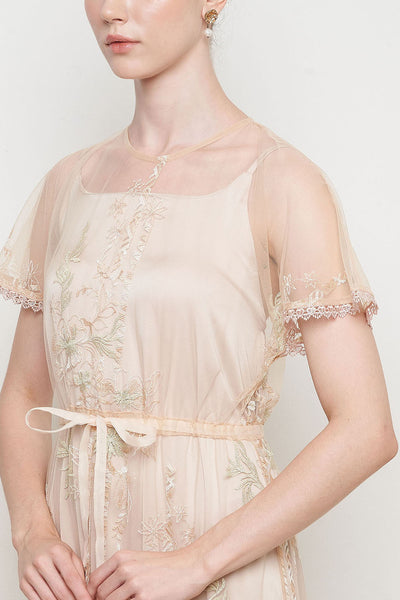 Almeera Dress in Nude Cream