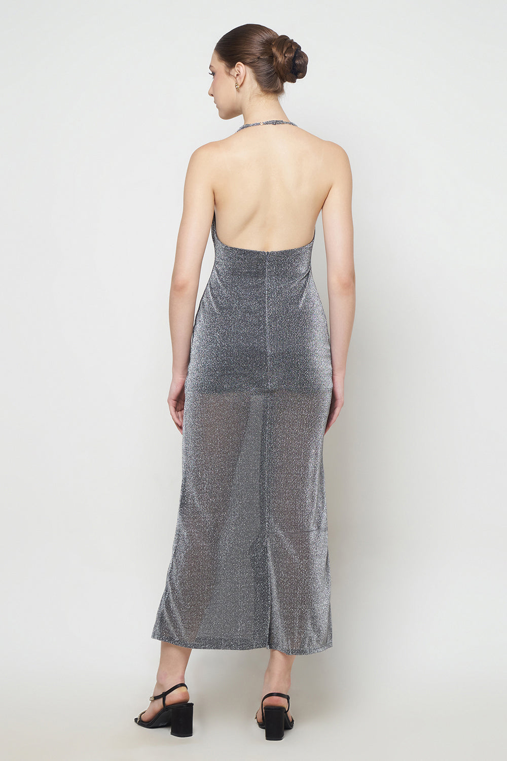 Sicily Dress in Silver