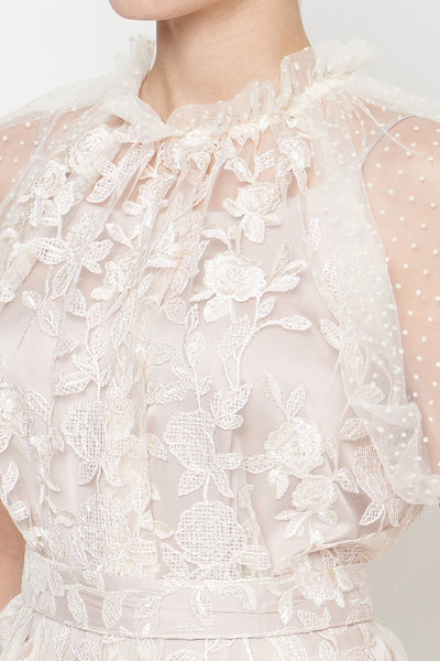 Luna Dress in Ivory Pink
