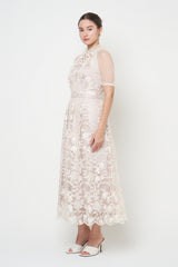 Luna Dress in Ivory Pink