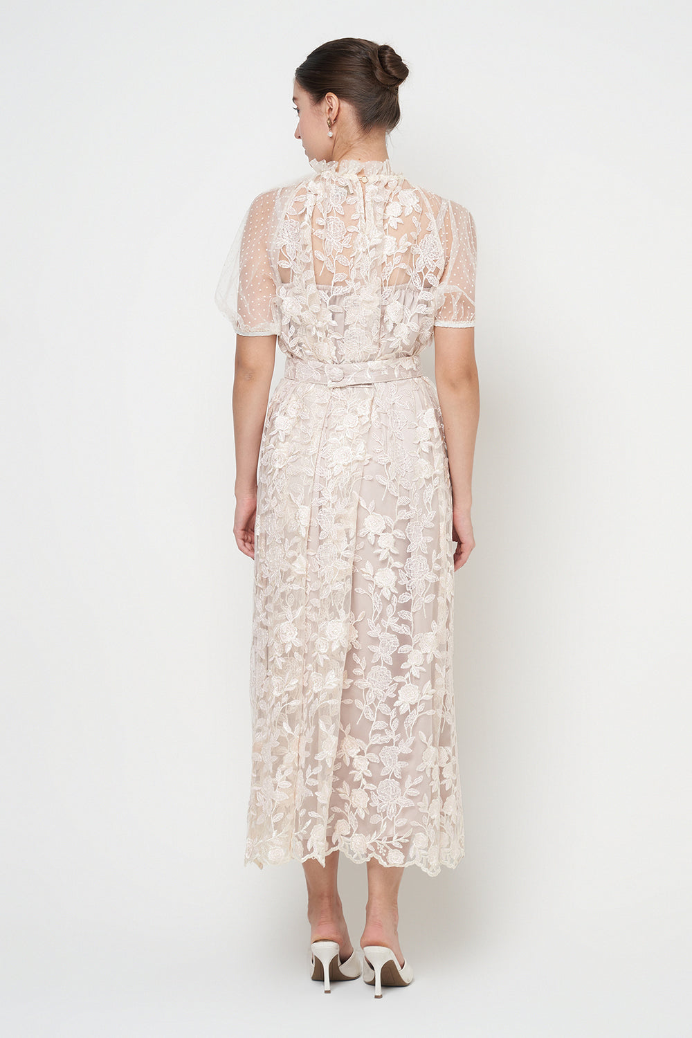 Luna Dress in Ivory Pink