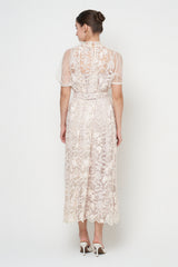 Luna Dress in Ivory Pink
