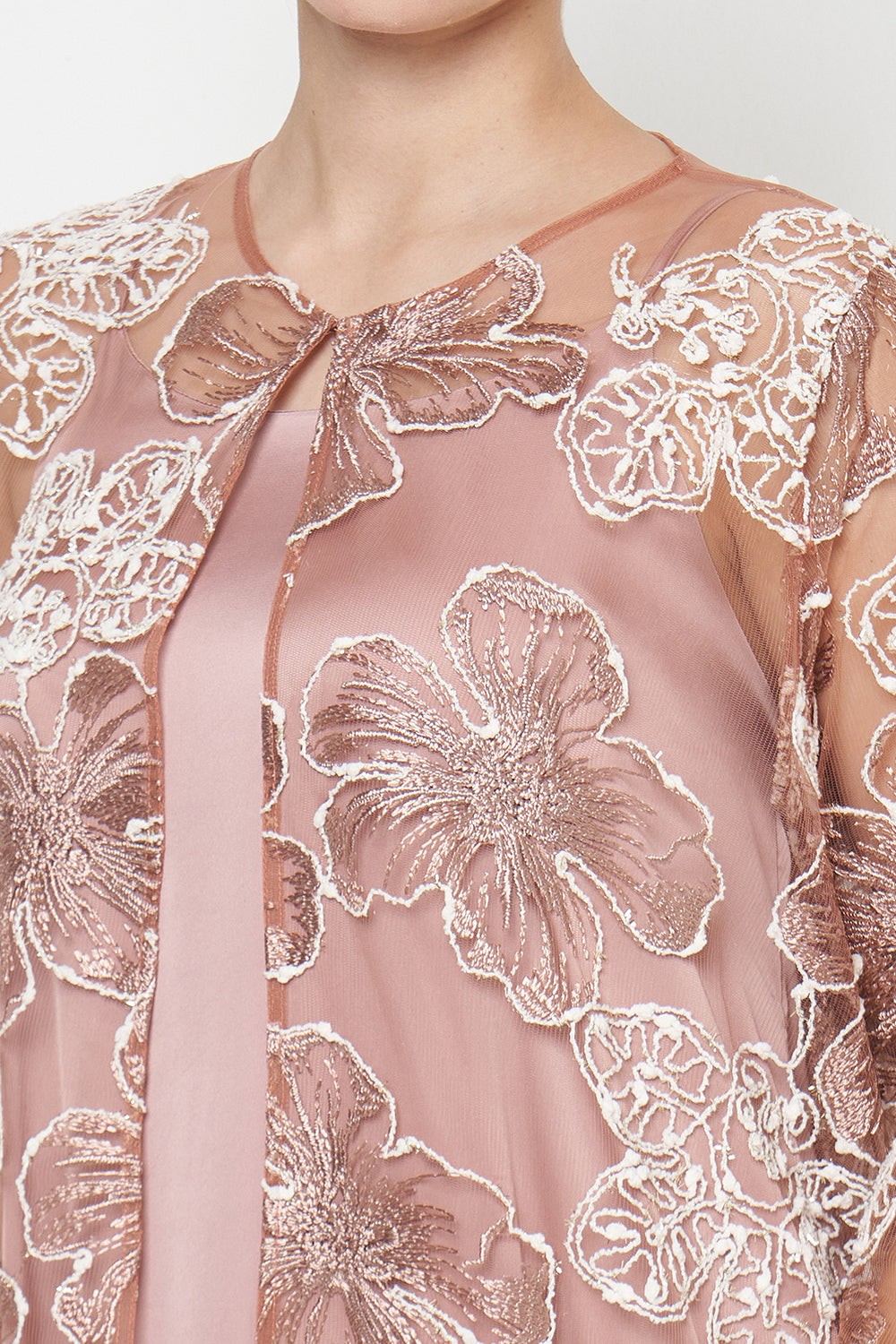 Shaila Dress in Flowery Brown