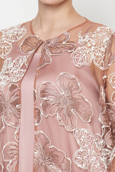 Shaila Dress in Flowery Brown