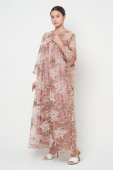 Shaila Dress in Flowery Brown