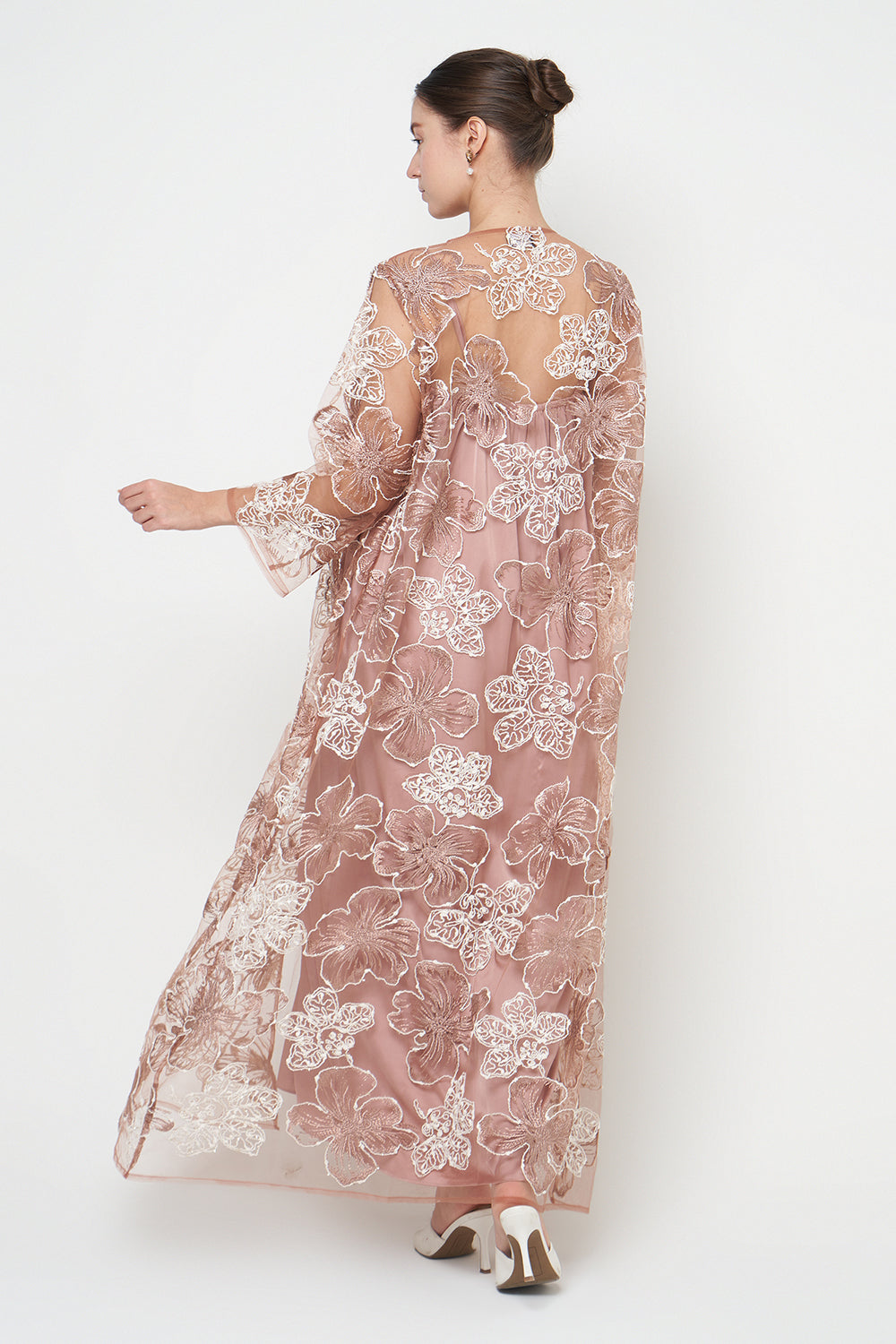 Shaila Dress in Flowery Brown