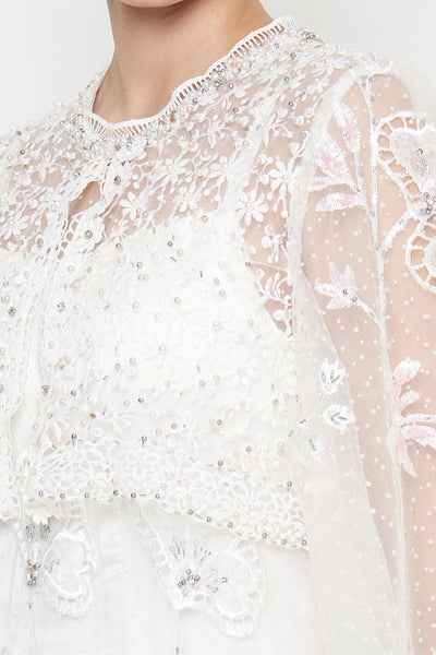 Aurelia Lace Dress in White