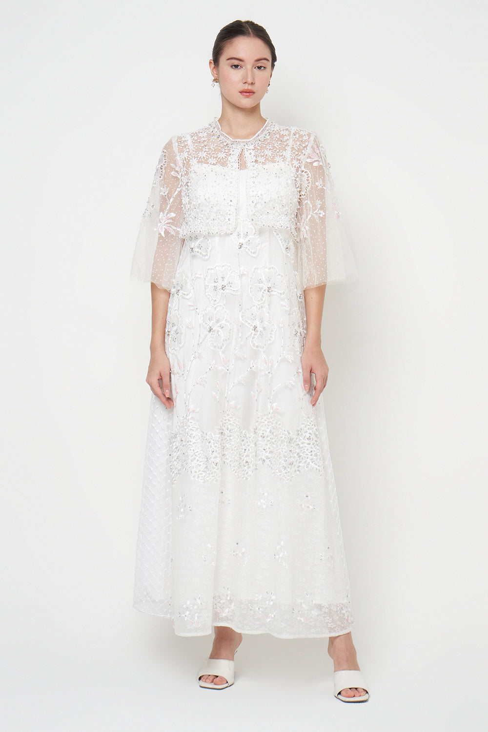 Aurelia Lace Dress in White