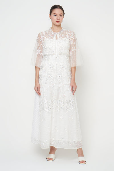 Aurelia Lace Dress in White