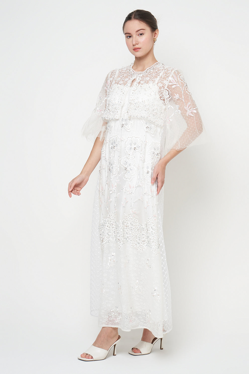Aurelia Lace Dress in White
