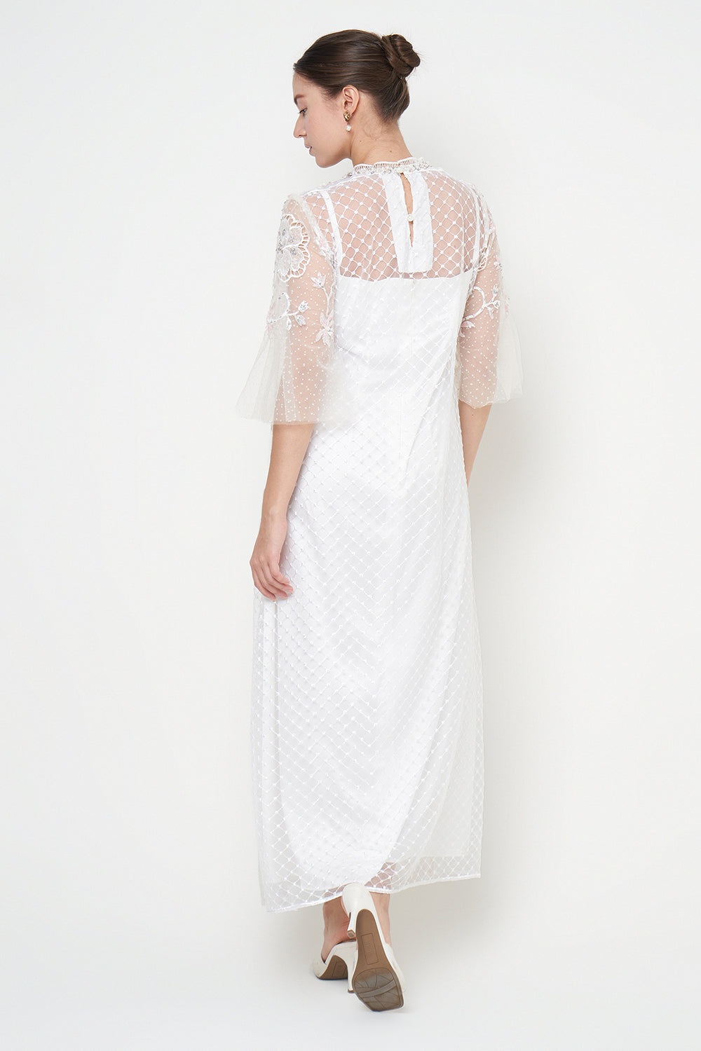 Aurelia Lace Dress in White