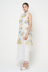 Constance Dress in Blue White