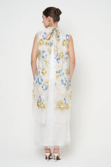 Constance Dress in Blue White