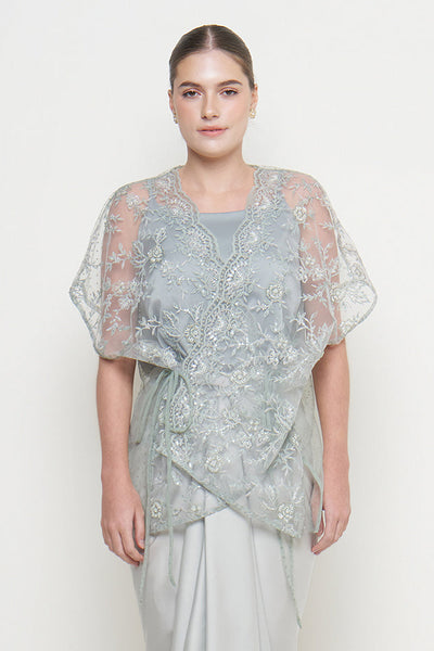 Finola Top in Greyish Green